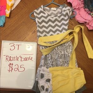 Yellow and gray matching set